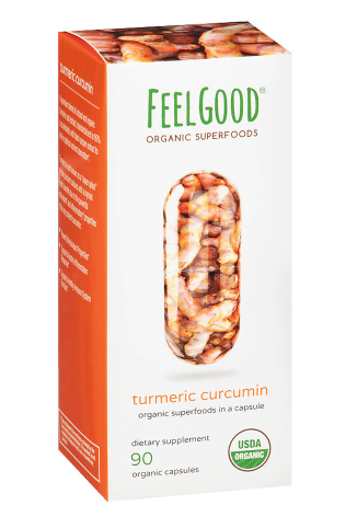 Feel Good Superfoods Organic Turmeric Curcumin 90 Capsules