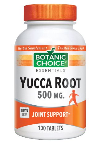 Botanic Choice Yucca Root 500 mg Herbal Supplement 100 Tablets