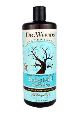 Dr. Woods Naturally Castile Soap Baby Mild Unscented 32 fl oz