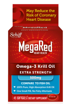 MegaRed Omega 3Krill Oil Extra Strength 500mg 45ct