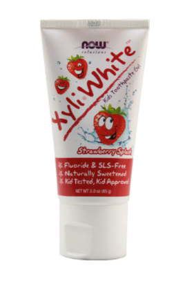 NOW Solutions XyliWhite Kids Toothpaste Gel Strawberry Splash  3 oz