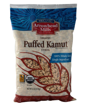 Organic Puffed Kamut Cereal Arrowhead Mills 6oz 3pk