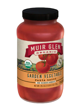 Muir Glen Organic Pasta Sauce Garden Vegetable