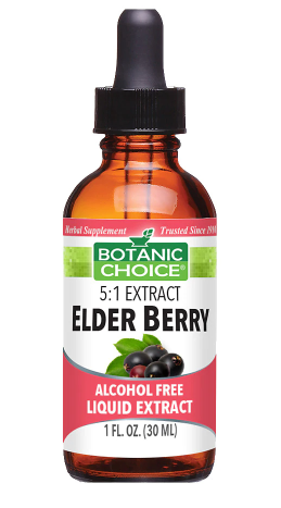 Botanic Choice Herbal Supplement Elder Berry Liquid 1 Oz