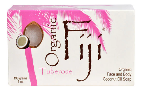 Organic Fiji Face and Body Coconut Oil Bar Soap Tuberose  7 oz