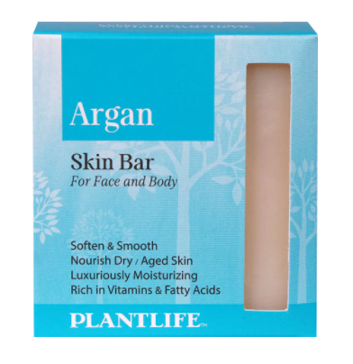 Plantlife Skin Bar Soap for Face and Body Argan  4 oz