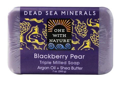 One With Nature Dead Sea Minerals Bar Soap Blackberry Pear  7 oz