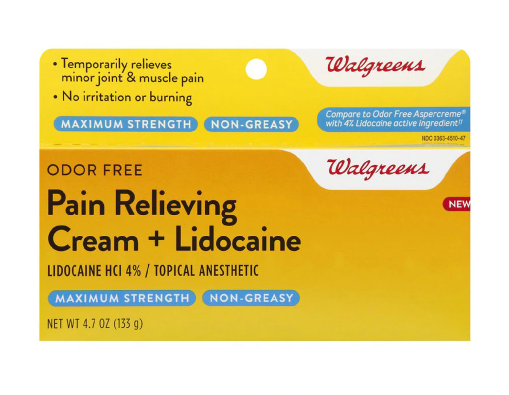Walgreens Pain Relief Cream with Lidocaine4.7oz