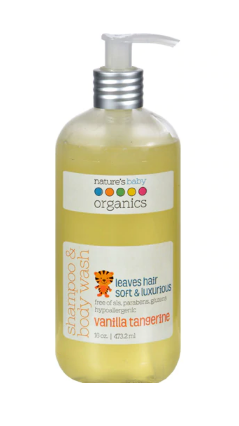 Natures Baby Organics Shampoo and Body Wash Vanilla Tangerine  16 oz