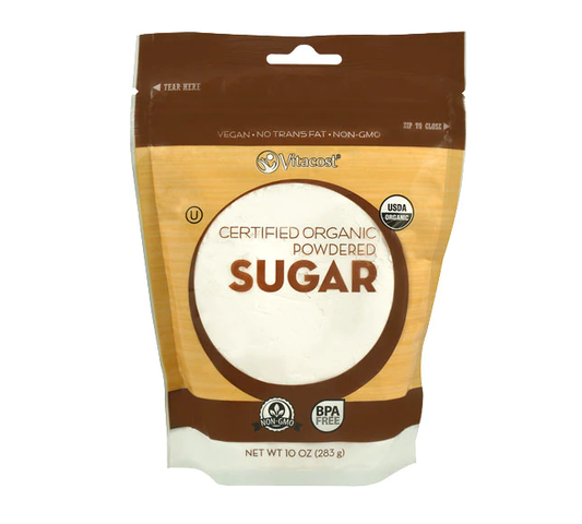 Vitacost Certified Organic Powdered Sugar 10 oz - Mega Shopper Worldwide