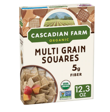 Cascadian Farm Organic Multi Grain Squares Cereal 12.3oz