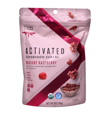 Living Intentions Activated Superfood Cereal Radiant Raspberry  9 oz