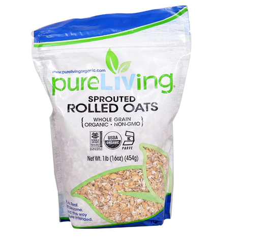 Pure Living Organic Sprouted Rolled Oats -- 16 oz - Mega Shopper Worldwide