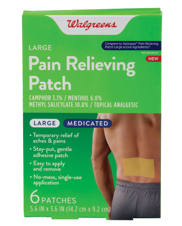 Walgreens Pain Relieving Patches Large 6.0ea