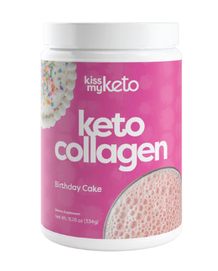 Kiss my keto Cake Birthday Collagen