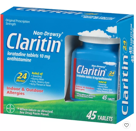 Claritin 24 Hour Allergy Tablets 10 mg 45 Count