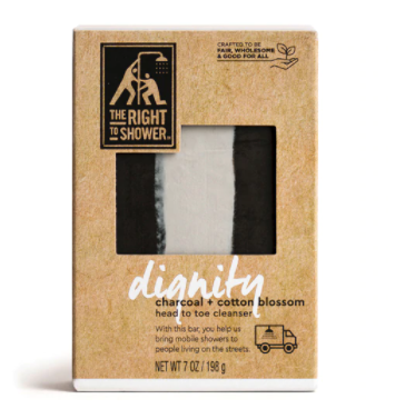 The Right To Shower Dignity Bar Soap Charcoal Cotton Blossom 7oz