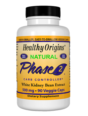 Healthy Origins Phase 2 White Kidney Bean Extract 500 mg Capsules90.0ea