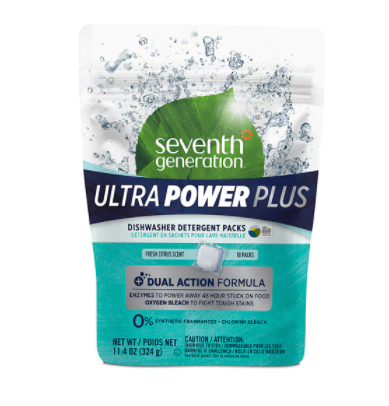 Ultra Power Plus Dishwasher Detergent Packs Fresh Citrus 18 Packs