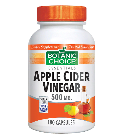 Botanic Choice Supplement Capsules Apple Cider Vinegar 500mg Dietary 180.0ea