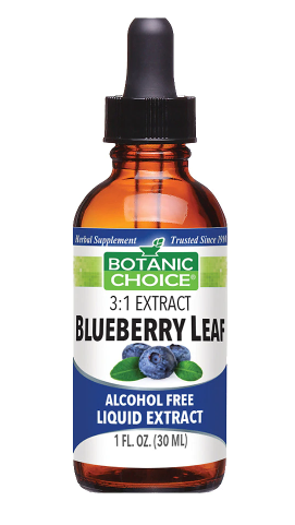 Herbal Supplement Botanic Choice Blueberry Leaf Liquid 1 Oz