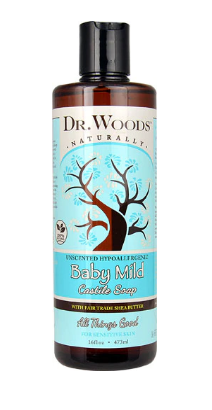 Dr. Woods Naturally Castile Soap Baby Mild Unscented 16 fl oz