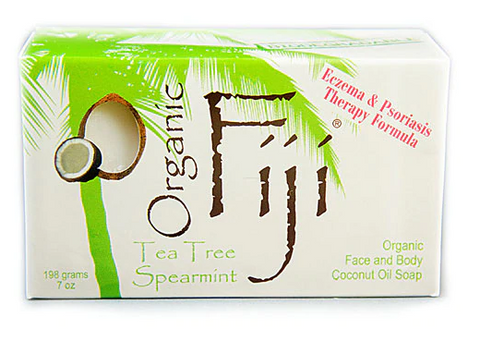 Organic Fiji Organic Face and Body Coconut Oil Soap Tea Tree Spearmint  7oz