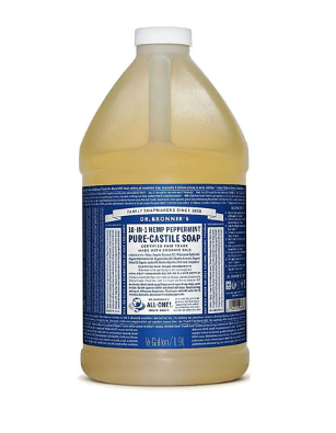 Dr. Bronners Pure Castile Liquid Soap Peppermint 64 fl oz