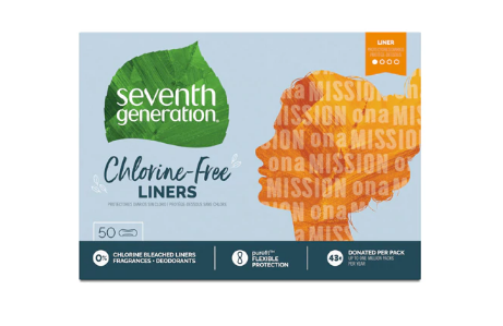Seventh Generation Chlorine Free Pantiliners  50 Pads