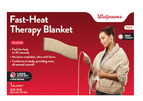 Walgreens Plush Heat Therapy Blanket 1.0ea