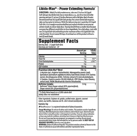 LibidoMax Male Enhancement Dietary Supplement