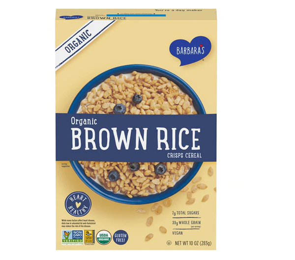 Organic Brown Rice Crisps Cereal Barbaras 10oz