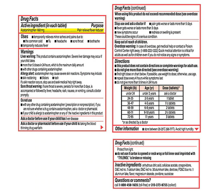 TYLENOL Childrens Pain plus Fever Relief 24ea