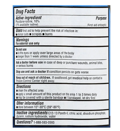Walgreens  Povidone Iodine Solution 10 percent