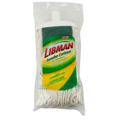 Libman Jumbo Cotton Wet Mop Refill  1Piece