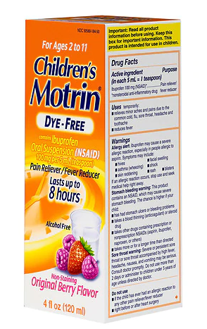 Motrin Ibuprofen Children Kids Medicine Berry 4oz
