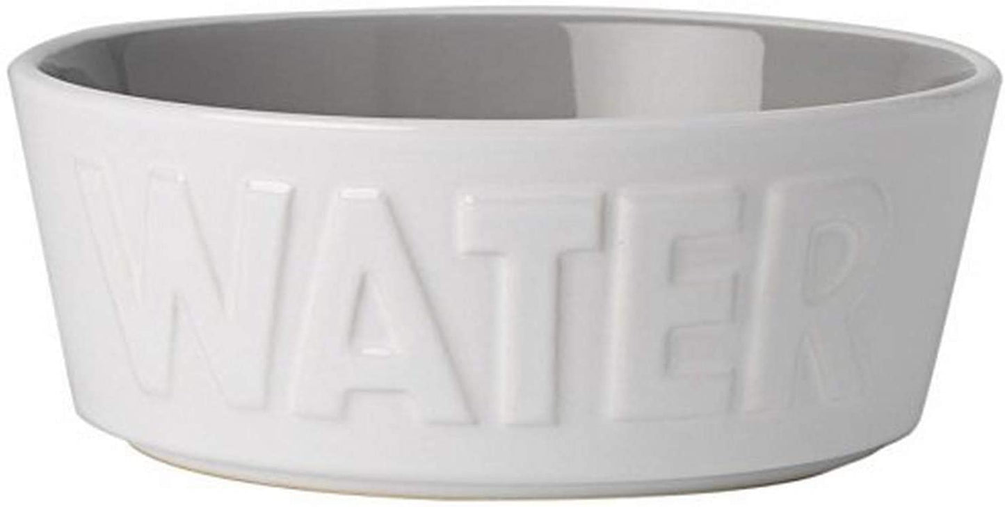 Pet Rageous Designs White and Grey Pet Water Bowl