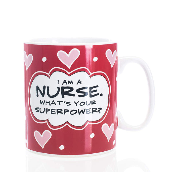 Home Essentials and Beyond I Am A Nurse 30 oz Glossy Ceramic Mug