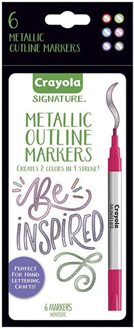 Crayola Metallic Outline Markers Paint Markers 6.0ea