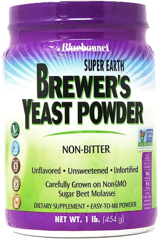Bluebonnet Nutrition Super Earth Brewers Yeast Powder Unflavored 1lb