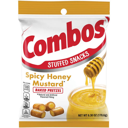 Spicy Honey Mustard Combos Baked Pretzels 6.3oz pk of 12
