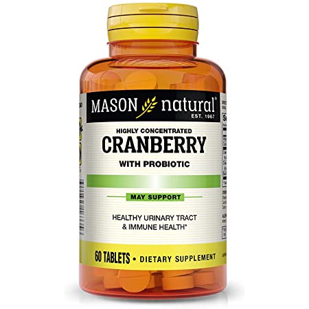 Mason Natural Highly Concentrated Cranberry with Probiotic Tablets 60.0ea