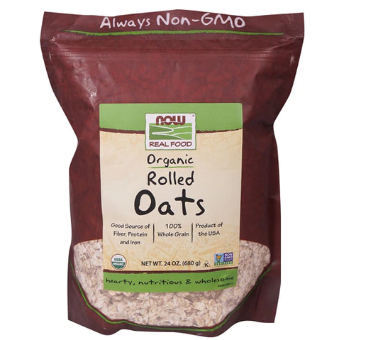 NOW Real Food™ Certified Organic Rolled Oats -- 24 oz - Mega Shopper Worldwide