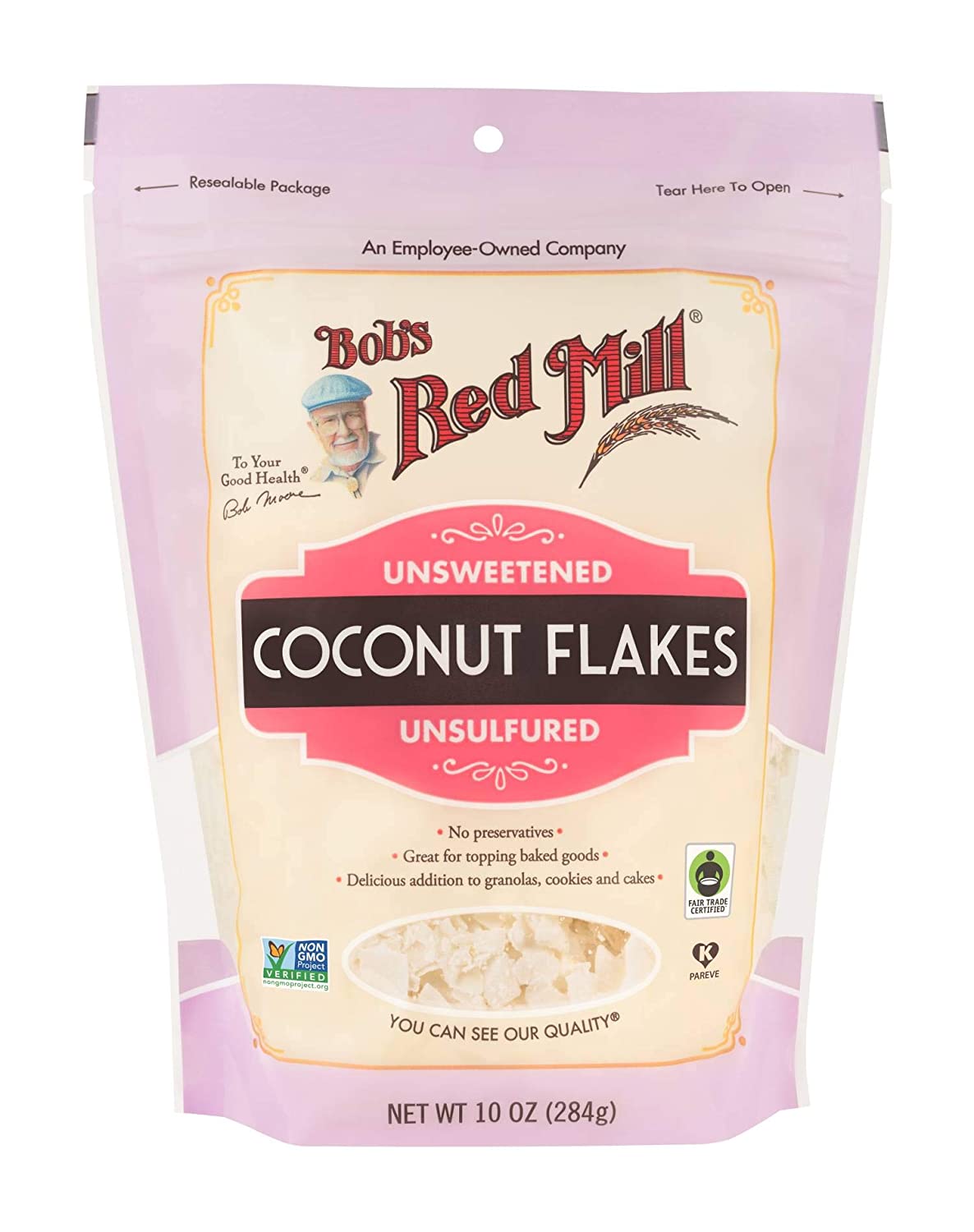 Bobs Red Mill Coconut Flakes Unsulfured Unsweetened 10 oz