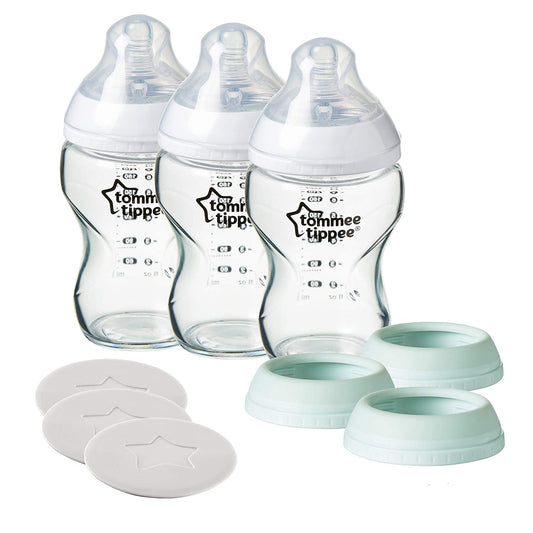 Tommee Tippee Closer to Nature Glass Baby Bottles 9 oz. 3 Pack