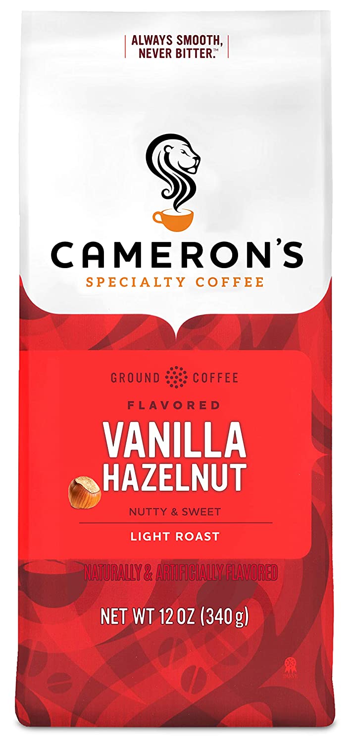 Camerons Coffee Vanilla Hazelnut Light Roast 12 oz