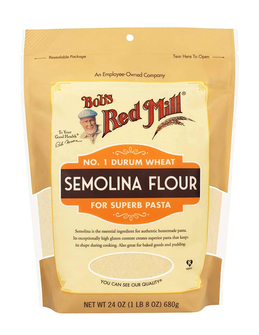 Semolina Flour Resealable Pouch Bobs Red Mill 24oz