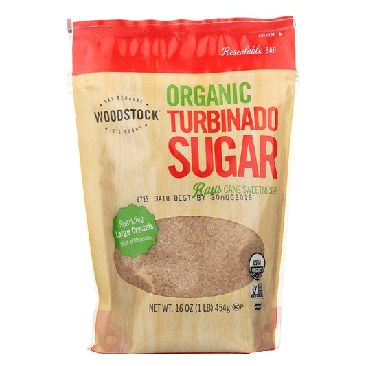 Woodstock Organic Turbinado Sugar 16 oz pack of 2