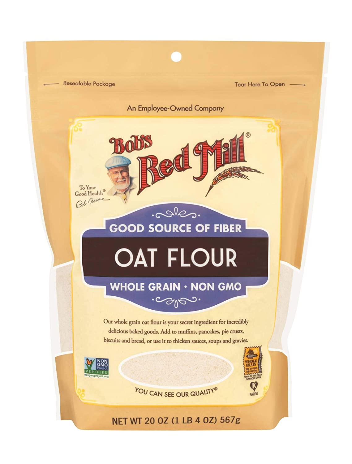 Bobs Red Mill Oat Flour  20 oz Resealable Pouch