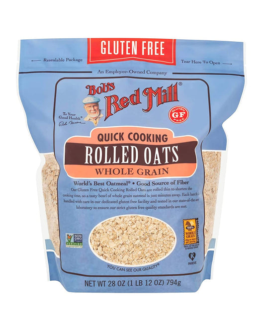 Bobs Red Mill Rolled Oats Gluten Free  Quick Cooking  28 oz
